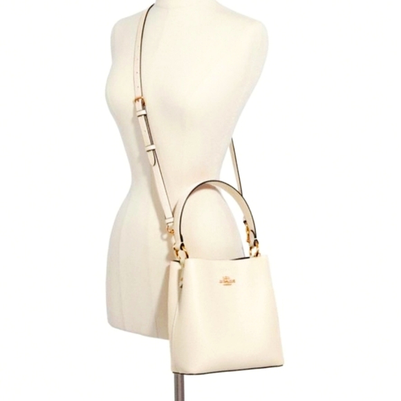 Elegant Coach Small Town Bucket Bag Ivory - Picture 1 of 12